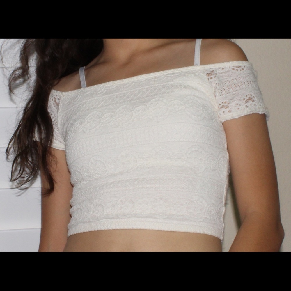 white crop top